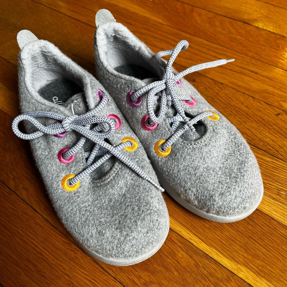 Allbirds kids gray wool runners
